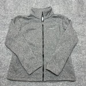 Columbia Fleece Jacket Womens XL Gray Full Zip Interchange Omni-Heat Outdoor